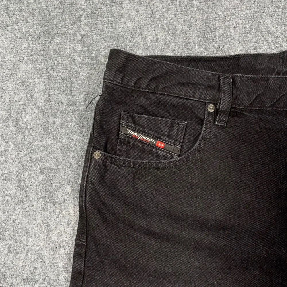 Diesel D-Strukt-Short Denim Jean Shorts Mens 40 Black Baggy‎ Y2K Loose Skater